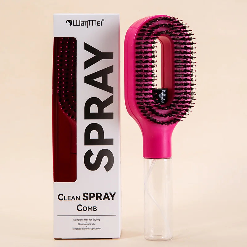 2 in 1 Comb Detangling Hairbrush with Spray Bottle
