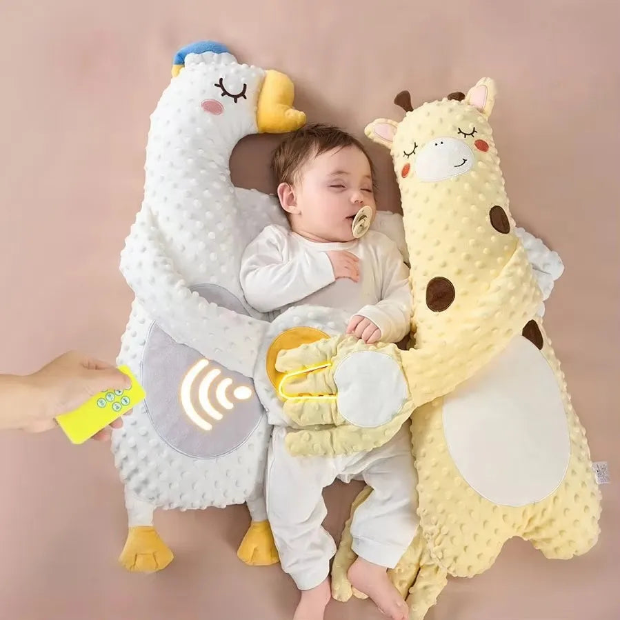 Baby Sleeping Pillow for Newborn with Soothing Palm Remote Control