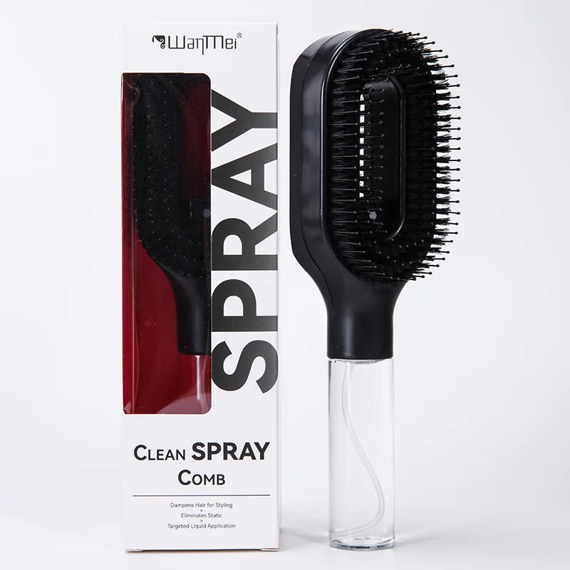 2 in 1 Comb Detangling Hairbrush with Spray Bottle