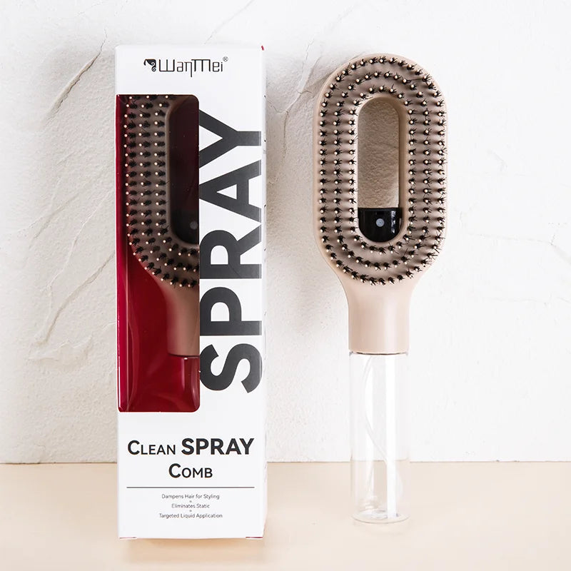 2 in 1 Comb Detangling Hairbrush with Spray Bottle
