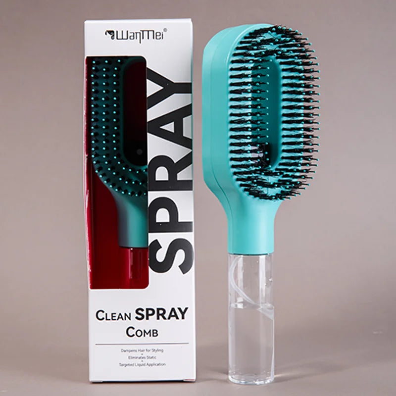 2 in 1 Comb Detangling Hairbrush with Spray Bottle