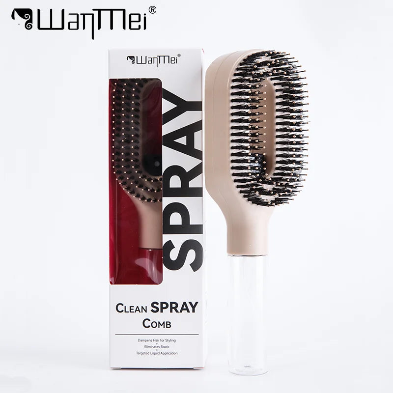 2 in 1 Comb Detangling Hairbrush with Spray Bottle