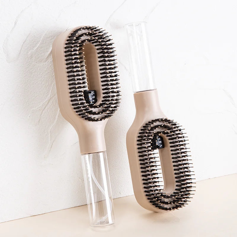 2 in 1 Comb Detangling Hairbrush with Spray Bottle