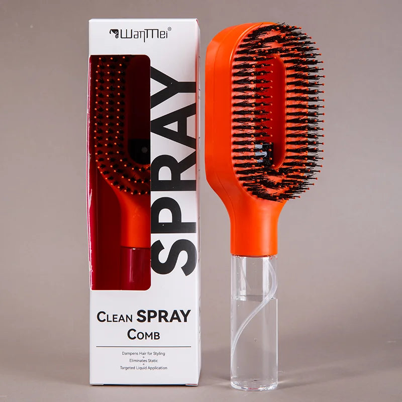2 in 1 Comb Detangling Hairbrush with Spray Bottle